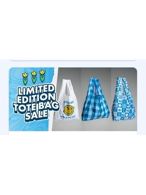 Dutch Bros Blue and White Reusable Tote Set Spring 2026